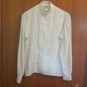 White Pleated Chemise/Blouse